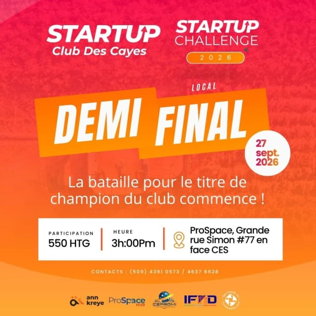 Demi-finale Startup Challenge 2026 Startup Club