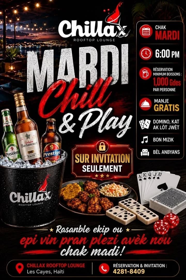 Mardi Chill and Play 21 juillet 2026