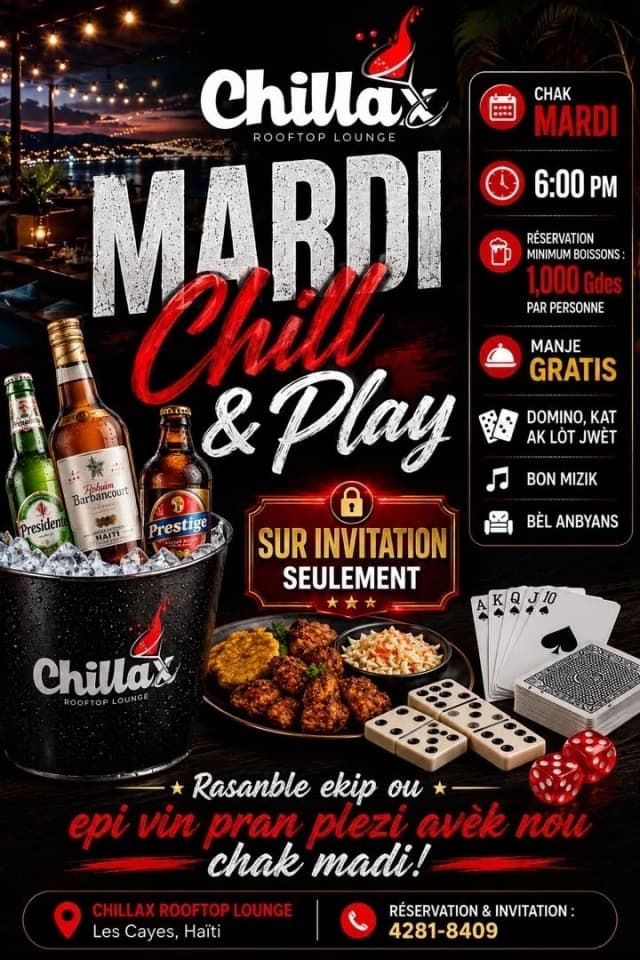 Mardi Chill and Play 21 juillet 2026